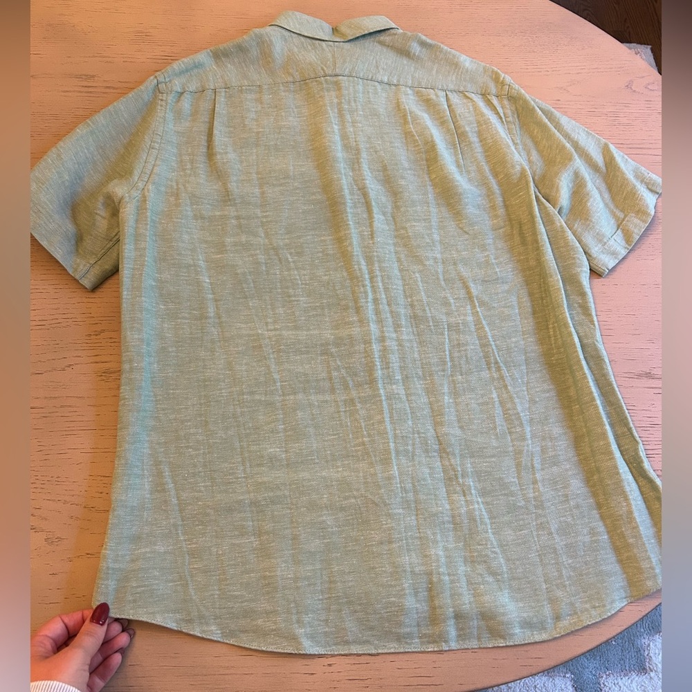 Charles Tyrwhitt Green Men's Shirt Short Sleeved - Picture 4 of 5